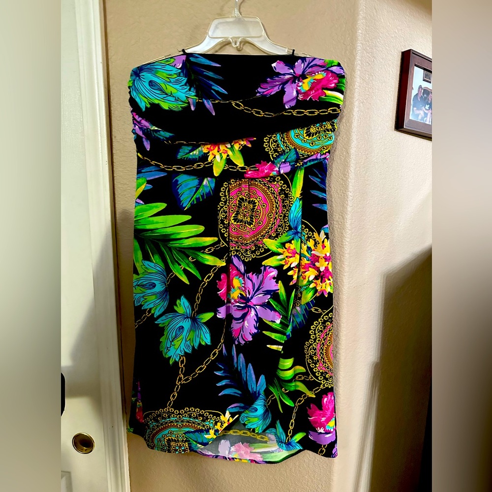 Strapless Jennifer Lopez dress